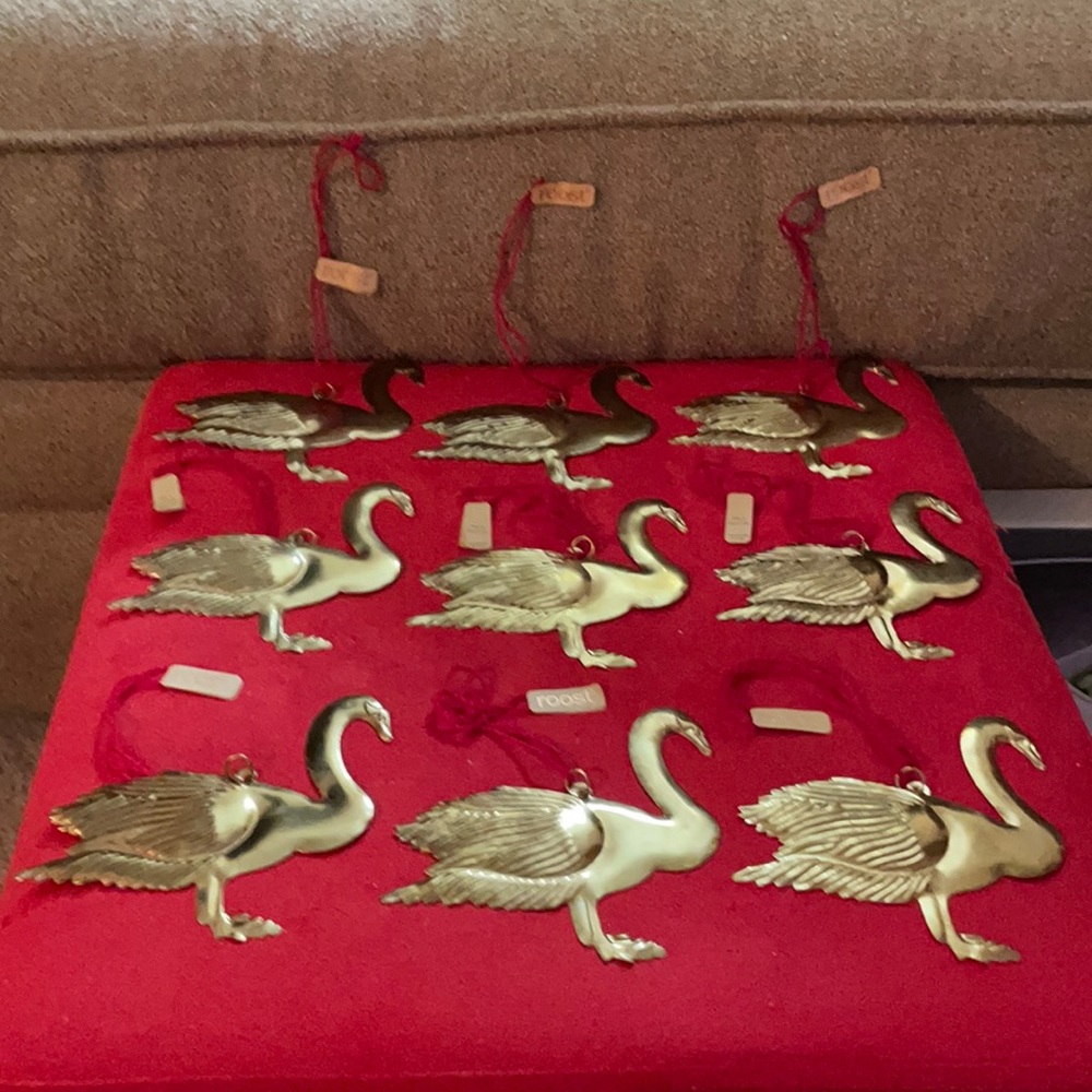 Roost Brass/Metal Geese Ornaments Lot!